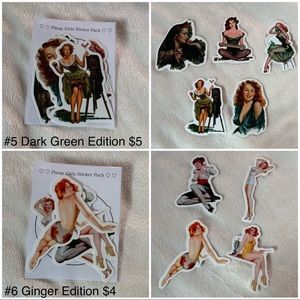 $3-$5 Vintage Pinup Girl Sticker Packs (big size)